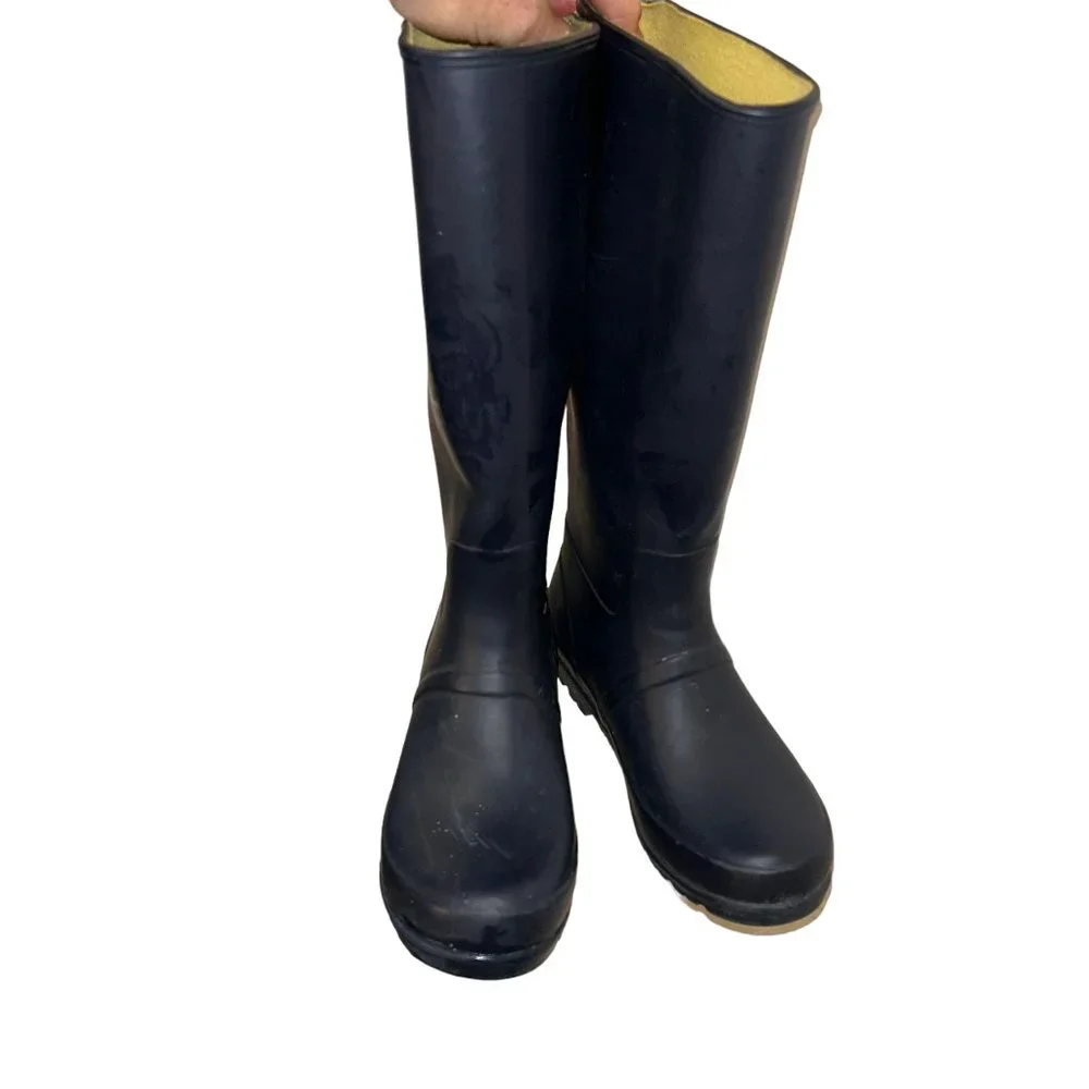 Polo Ralph Lauren navy blue rubber rain boots KIDS 4